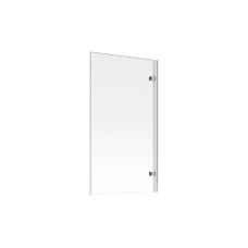 Square Hinged Bath Screen Chrome 1500mm high